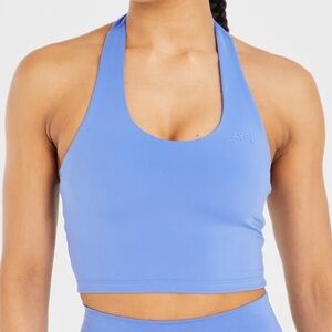 AYBL Staple Halterneck Crop Top, Cobalt Blue, XL